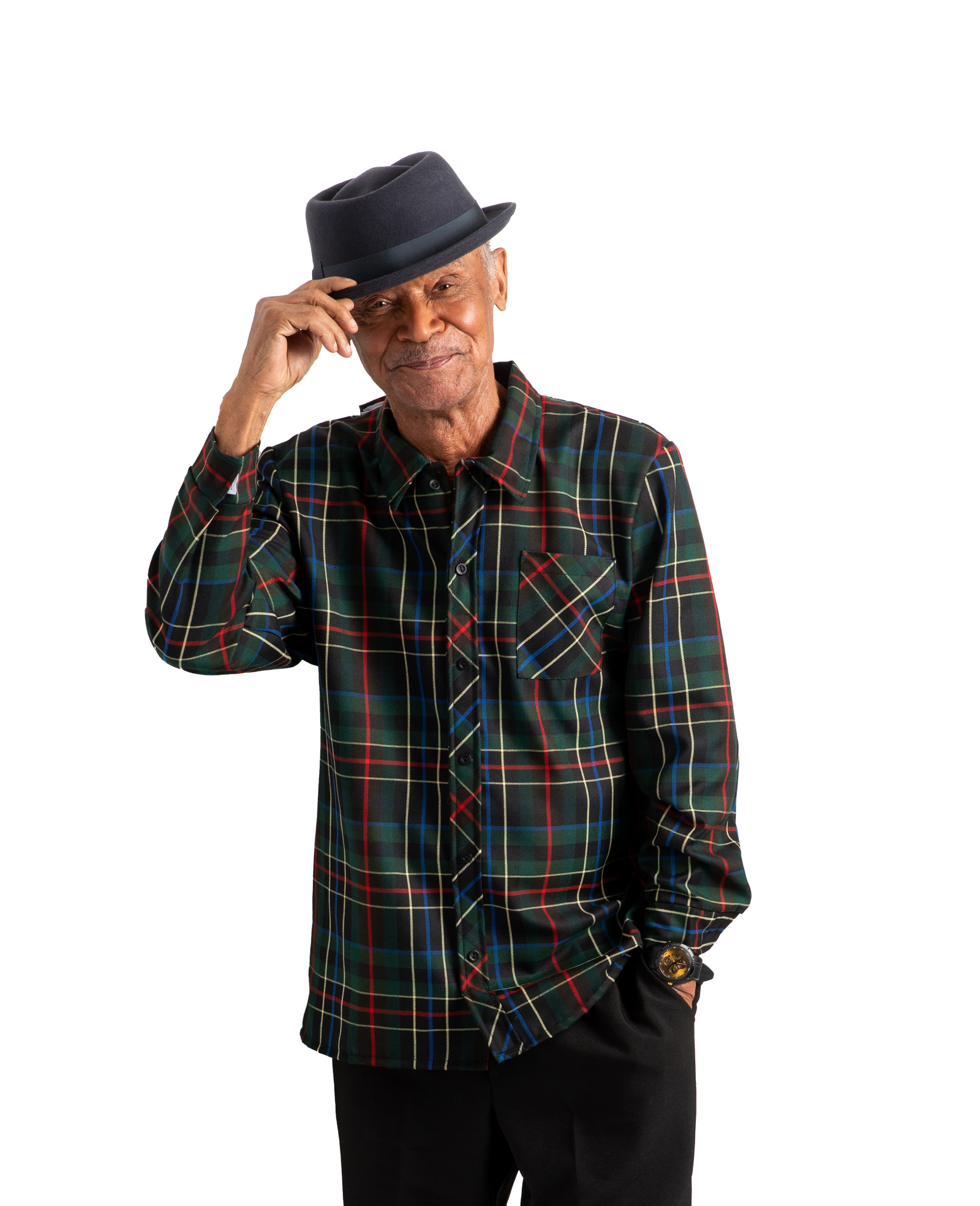 Open shoulder tartan new arrivals 2 in 1 shirt